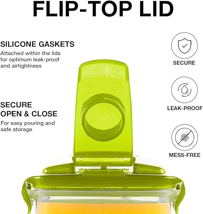 LocknLock HAP607G Aqua Fridge Door Water Jug with Handle, BPA-Free Plastic Pitcher with Flip-Top Lid and Easy-Pour Spout for Water, Juice, Tea, and Other Drinks, 3-Quart, Green