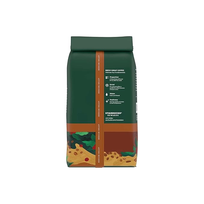 Starbucks Ground Coffee, Medium Roast Hot or Iced Coffee, House Blend, Six 18 oz Bags