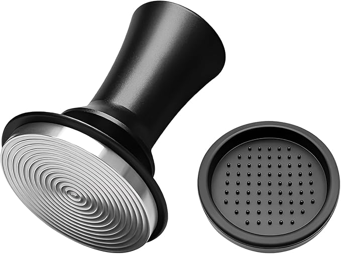 LICAEVEY 58mm Coffee Tamper Espresso Hand Tamper with Needle Distributor & Silicone Mat, Stainless Steel Wooden Handle Barista Accessories Kit