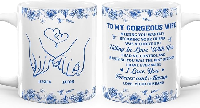 Joymade Personalized Ceramic Coffee Mug, Funny Custom Mug for Bestie, Friends, Couple, Coworker, Snowman Lovers (Meeting You Was Fate)