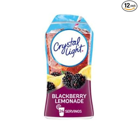 Crystal Light Liquid Blackberry Lemonade Water Enhancer, 1.62 OZ (Pack of 12)