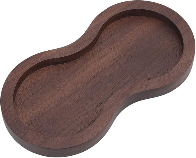 Professional Coffee Tamper Distributor Set, Walnut Handle & Stainless Steel Base, Tamping Kit for Barista, Home, Cafe Use