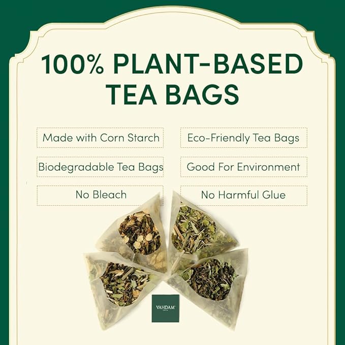 VAHDAM, Assorted Chai Tea Bags Sampler (5 Flavors, 20 Ecofriendly Pyramid Teabags) I Valentines Day Gifts for Him & Her | Masala Chai Teas Varieties from India | Gluten Free & Non GMO