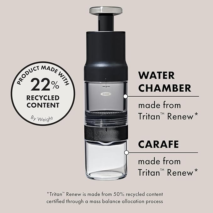 OXO Brew Rapid Brewer | Portable Manual Hot & Cold Coffee Maker | No Power Needed | Pack of 4