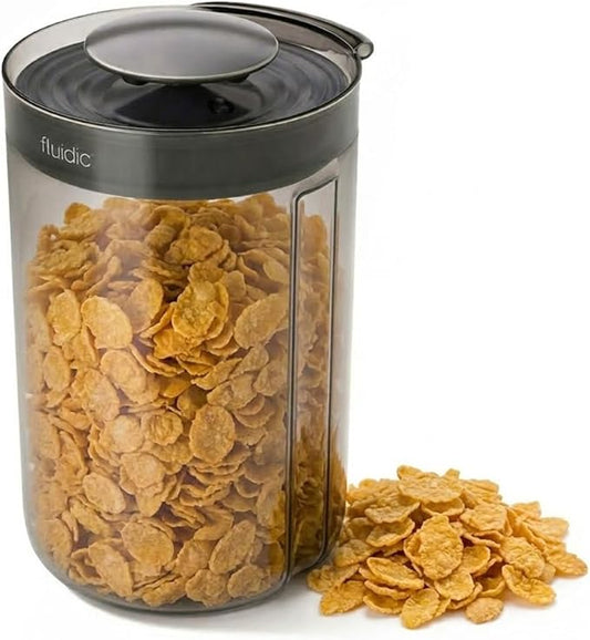 carrotez Cereal Containers Storage with Lid, Airtight Vacuum Seal Canister for Flour, Sugar & Dry Food, 3.17Qt (3L) – Pantry Kitchen Organizer