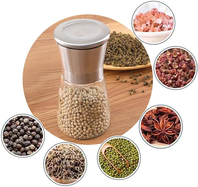 Professional Manual Grinder- Glass Pulverizer with Ceramic Core-Adjustable Roughness and Refillable
