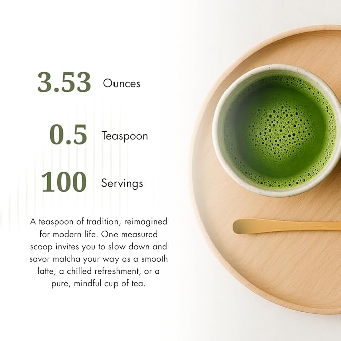 Nippon Matcha – Organic Premium Ceremonial Grade Japanese Matcha Green Tea Powder – First Harvest from Uji, Kyoto – USDA Certified, Stone-Ground, Smooth & Vibrant (100g/3.53oz)
