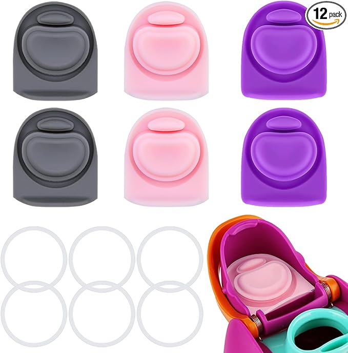 6 Sets Replacement Seal Gasket Stoppers for Owala Freesip 16oz 32oz Cap Mouth,Silicone O Sealing Ring Parts Water Bottle Top Lid Accessories for Owala Freesip 16/19/24/32/40oz（3 colors 1