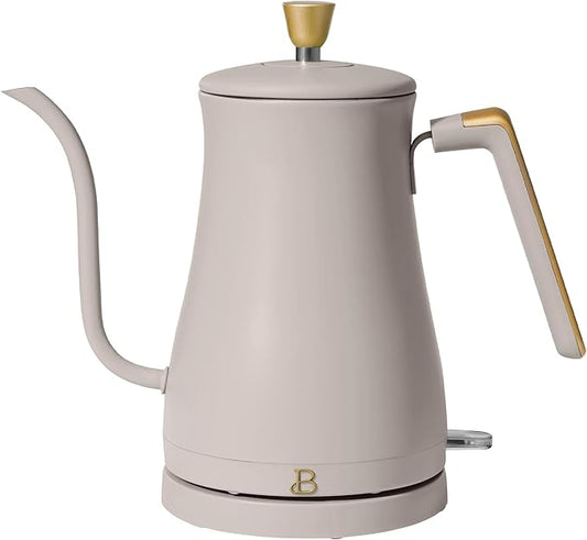 1-Liter Electric Gooseneck Kettle, 1200W Fast Heating Pour Over Coffee and Tea Kettle with Precise Spout (Porcini Taupe)