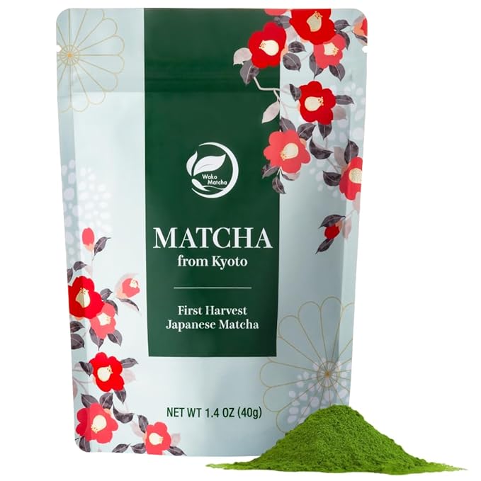 Wako Matcha, Single-Origin Uji Matcha from Kyoto, Japan (40g / 1.4 oz) – First Harvest, Authentic Ceremonial Grade, Green Tea Powder for Your Daily Morning Boost, Café-Quality Hot or Iced Matcha and Lattes, Unsweetened, Gluten-Free