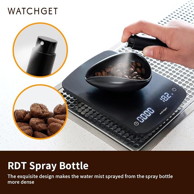 2PCS/10ml Coffee Bean Spray Bottle Espresso Spray Bottle Portable Empty Small Refillable Sprayer For Reducing Coffee Power Static,Black