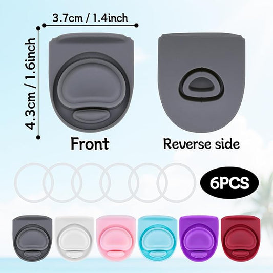 6 Sets Replacement Seal Gasket Stoppers for Owala Freesip 16oz 32oz Cap Mouth,Silicone O Sealing Ring Parts Water Bottle Top Lid Accessories for Owala Freesip 16/19/24/32/40oz（6 colors 2