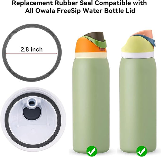 Rubber Gasket Replacement,Compatible with Owala Freepsip Water Bottle 16/24/25/32/40 Oz Straw Lid, O Ring Seal for Owala Kids 12& 15 Oz Tumbler Cap- 4 Pack Silicone Seals