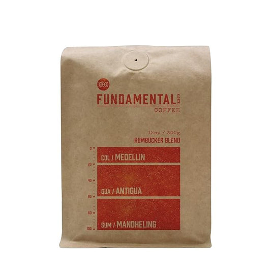 Humbucker Blend - Roasted by Fundamental Coffee Company - Whole Bean Coffee - 12 Ounce Bag