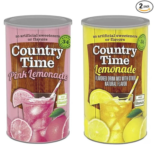 Country Time Lemonade Mix Variety Pack - By Obanic - 2 Pack, 82.5 oz