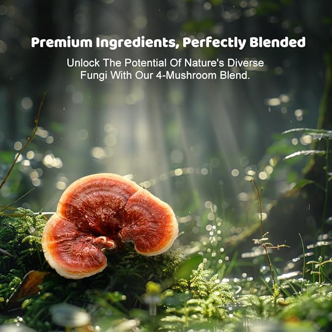 Hellomush Organic Instant Mushroom Coffee with Lions Mane, Reishi, Chaga and Cordyceps Coffee, Adaptogen Drink for Greater Energy, More Focus, Better Digestion, and Gut Support 90 Servings 11.11 oz