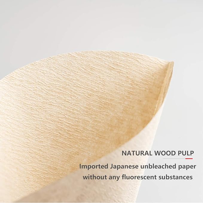 Coffee Filter #1, Disposable Coffee Filter Paper Natural Brown Cone Coffee Filters Unbleached U Shape Fit for Pour Over Coffee Cup, Coffee Maker(Brews 1-2 Cups,100 Count)