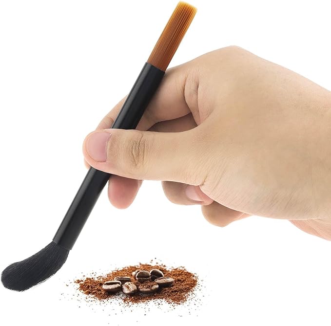 Coffee Machine Cleaning Brushes 2PC, Dusting Bar Espresso Machine Grinder Cleaning Brushes, Two Head Brush Accessories for Bean Grain Coffee Tool Tabletop Simple Barista Home Kitchen Dual Purpose