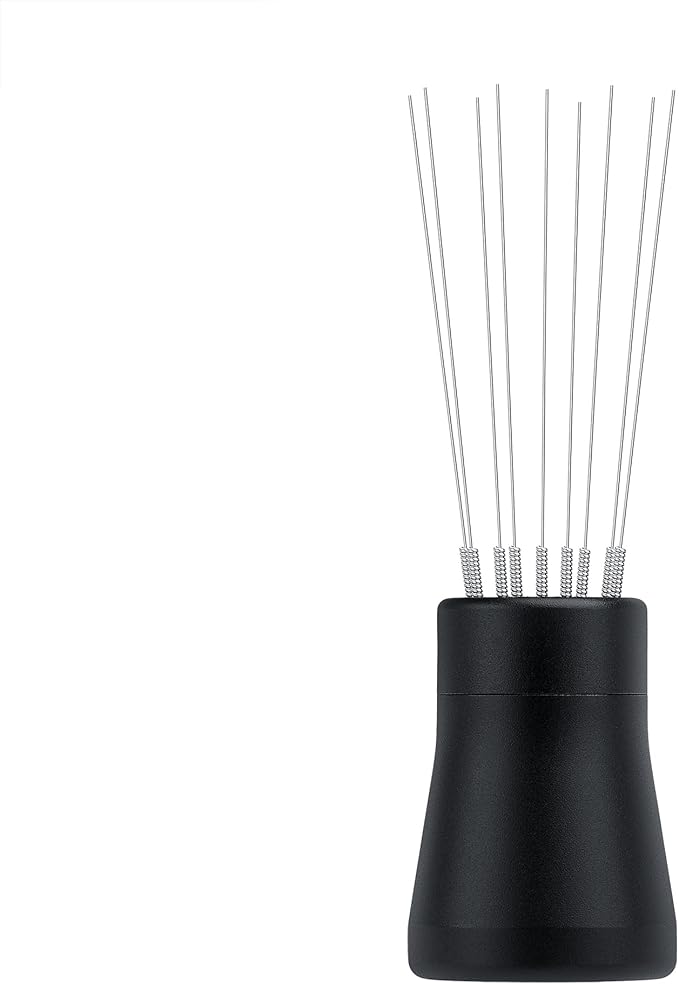 Normcore WDT Distribution Tool V2-9 Prong Espresso Distribution Tool - Needle Espresso Stirrer I 0.3mm Thick Spring Wires - Espresso Coffee Stirrer - Anodized Aluminum Handle
