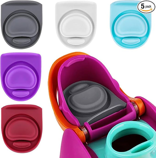 5 Pcs Replacement Seal Stopper Compatible with Owala FreeSip 16oz 32oz,Bottle Top Gasket Lid for Owala 16/19/24/32/40oz Seal Mouth Cap Silicone Stopper Parts Insert Accessories（5 colors 8）