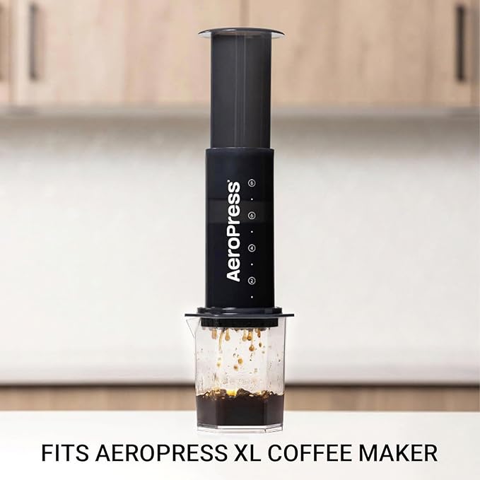 AeroPress XL Coffee Maker White Paper Micro-Filters, Compostable Coffee Filters Made From White, Chlorine-Free Paper, Fits XL Size AeroPress Manual Coffee Makers, 2 Pack (400 Count)