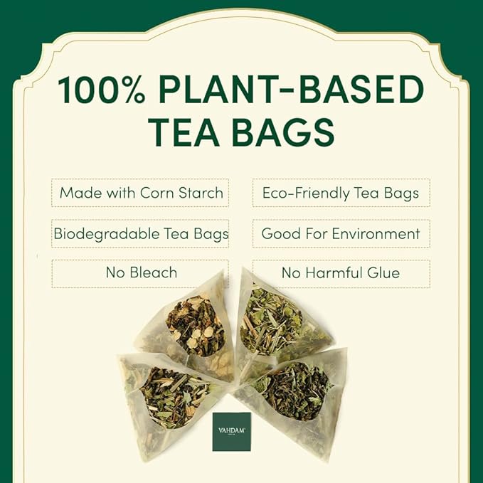 VAHDAM, Assorted Black Tea Bags Sampler (5 Flavors, 20 Ecofriendly Pyramid Tea bags) I Valentines Day Gifts for Him & Her | Assam and Darjeeling Teas | Gluten Free & Non GMO