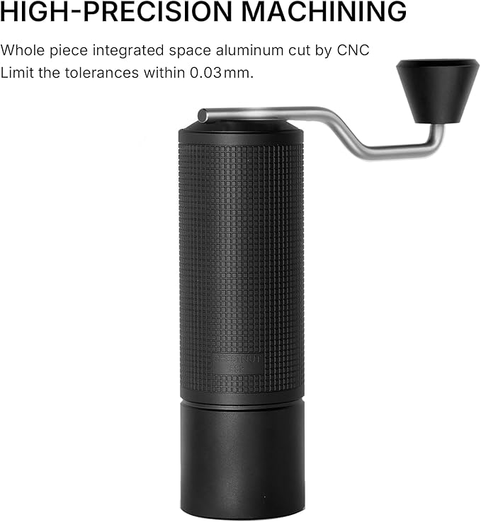 TIMEMORE Manual Coffee Grinder Chestnut ESP with Patented Stainless Steel Conical Burr - Precise Adjustable Setting, Hand Coffee Been Grinder for Espresso Moka French Press Pour Over - Black
