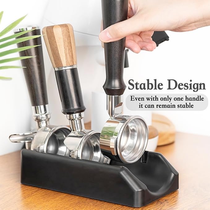 Espresso Portafilter Holder For 58mm 2 Ear, Portafilter Stand Compatible with E61, Rocket , Flair 58, ECM, Sanremo, Synesso, VBM etc, Portafilter Stand(Gaggia except)