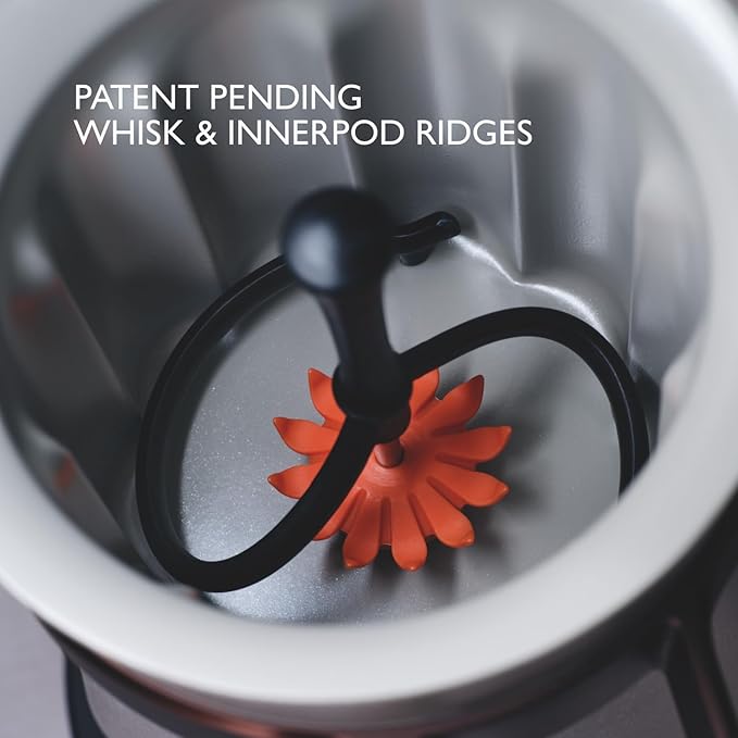 Hot & Cold Drinking Chocolate System - The ALL-NEW Velvetiser from Hotel Chocolat - Kit includes hot chocolate maker, 10 serving taster box, mug and glass - Pewter Edition