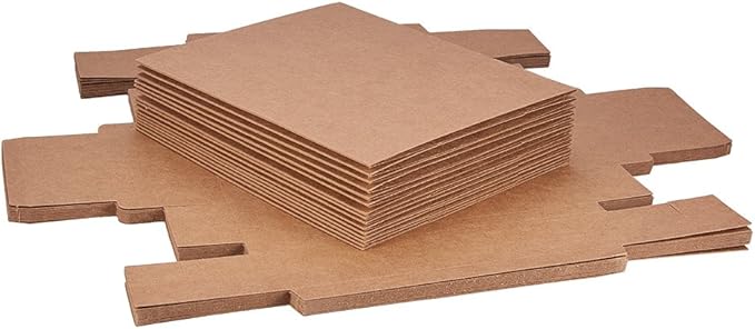BENECREAT 16 Pack 6.8x4x1.65 Kraft Paper Drawer Box Paper Mache Boxes Soap Jewelry Boxes for Candy, Wedding Party Favors, Christmas, Festival Gift Packaging - Brown