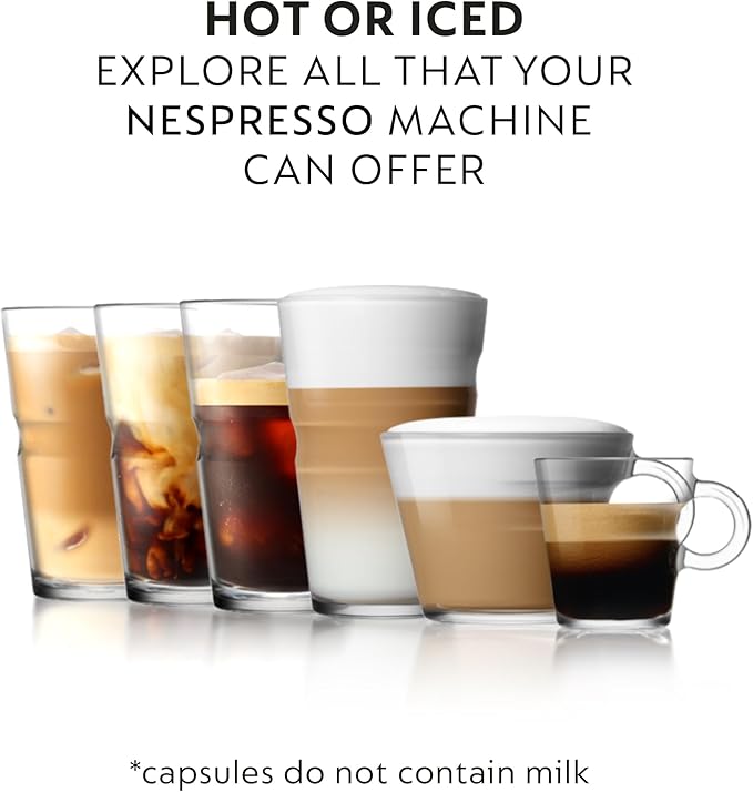 Nespresso Essenza Mini Espresso Machine by Breville with Milk Frother,20.3 fl oz, Piano Black
