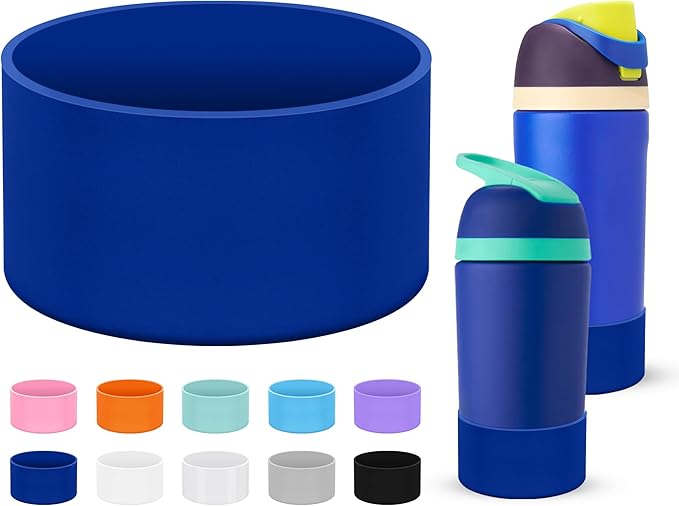 Mokoart Silicone Boot Compatible with Owala Kids Water Bottle 16/14 oz, Anti-Slip Rubber Bottom Protective Sleeve for Owala Kids FreeSip 16oz, Accessories for Owala Kids Flip 14oz