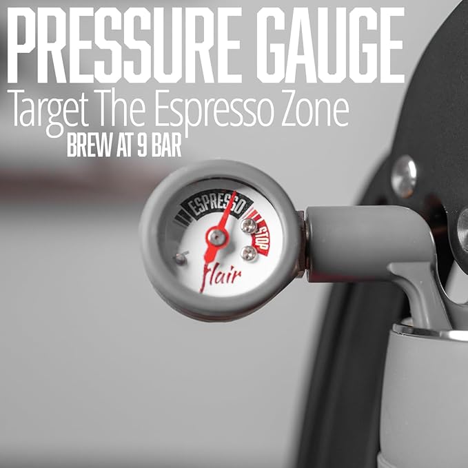 Flair UPDATED Espresso Maker - Classic: All manual lever espresso maker for the home - Pressure gauge and two portafilters included