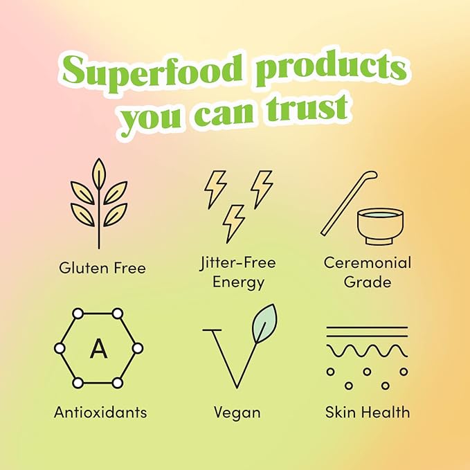 GOLDE - Pure Matcha - Ceremonial Grade Matcha Powder - Organic Green Tea Superfood w/L-Theanine - Rich in Antioxidants - Vegan - Gluten Free - 60mg Caffeine - Jitter Free Energy - 30g Tin