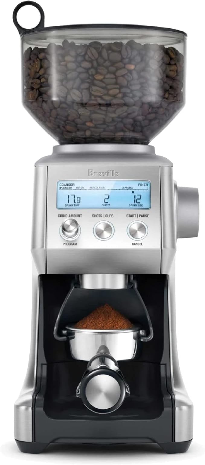 Breville BCG820BSS Smart Grinder Pro for Coffee and Espresso, Brushed Stainless Steel