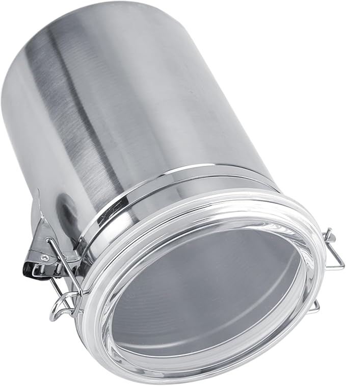 Cocoarm Stainless Steel Coffee Canister, Container Vacuum Sealed Storage Jar with Airtight Clamp Lid for Sugar Tea Bean (Extra Large 57L 13.1 X 14.4 X 18.5in)