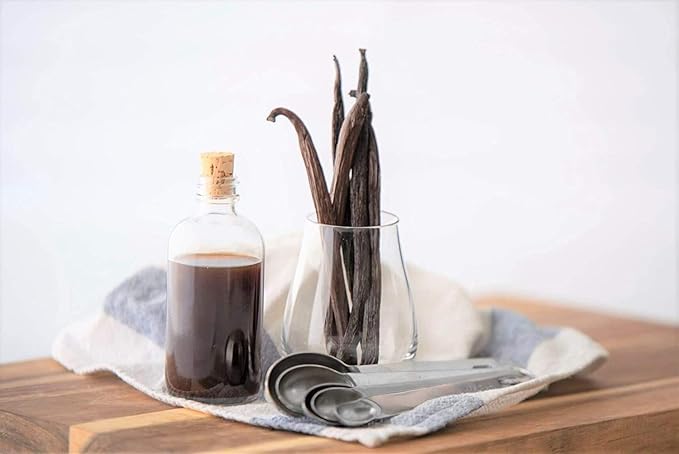 8 oz Pure Vanilla Extract - 100% Real Vanilla Extract - For Cooking, Drinks & Desserts - 100% Vegan, Sugar Free & Kosher - Non-GMO & Gluten-Free - Native Vanilla