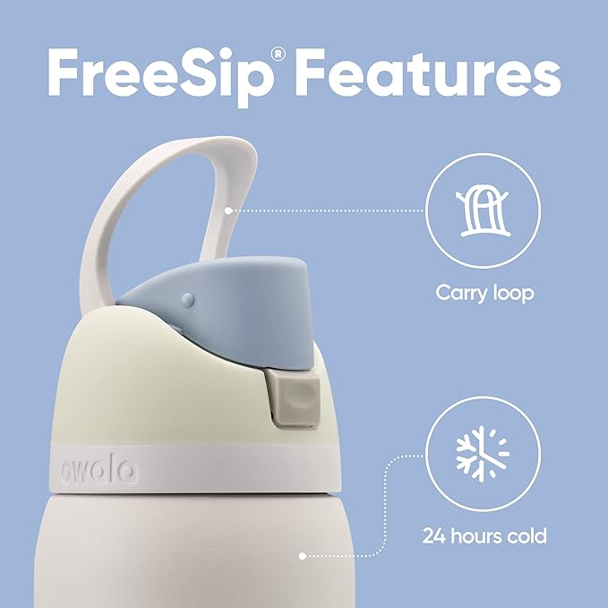 Owala FreeSip Insulated Stainless Steel Water Bottles with Straw, 40oz and 24oz