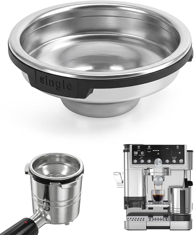 Single Cup Filter Basket Compatible with Ninja Luxe Cafe Accessories ES701, Stainless Steel Coffee Pressurized Porous Filter, Portafilter Basket Reusable Coffee Filter for Ninja Luxe Cafe
