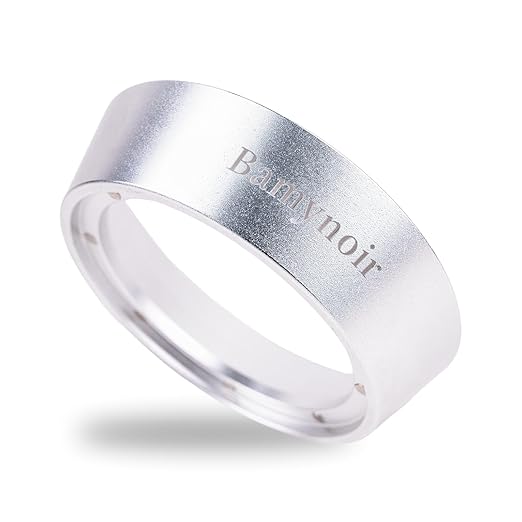 Bamynoir Magnetic 58mm dosing Funnel Compatible with protafilter,Espresso Coffee Dosing Ring - 20mm Anodized with 8 Neodymium (Silver, 58mm)