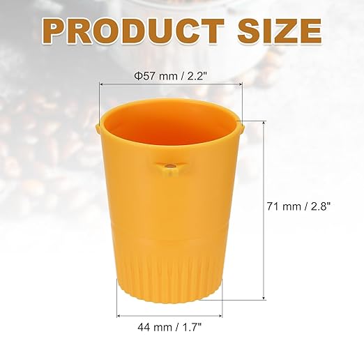 uxcell 58 mm Espresso Coffee Dosing Cup, Espresso Machine Accessories Cup for Home Commercial Precision Control Coffee Machine Grinder, Yellow