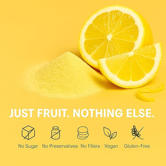 Confect Lemon Juice Powder | Pure & Natural Fruit Powder for Smoothies, Baking, Beverages, Juices, Tea & DIY Recipes | Vegan, Gluten-Free, No Added Sugar – 10 OZ