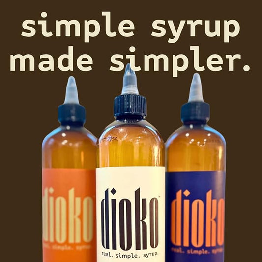Dioko Flavors Coffee Syrup Variety Pack, Vanilla Hazelnut Caramel, 12 Fl Oz Each, 3 Pack, Liquid Form