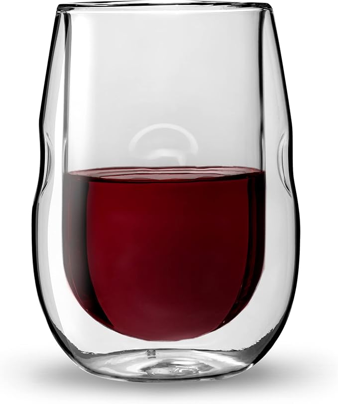 Ozeri Moderna Artisan Series Double Wall Insulated 10 oz Wine Glasses, Set of 8