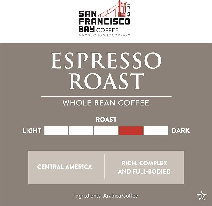 SAN FRANCISCO BAY Coffee Pete's Espresso Blend Whole Bean 2LB (32 Ounce) Dark Roast (Packaging May Vary)