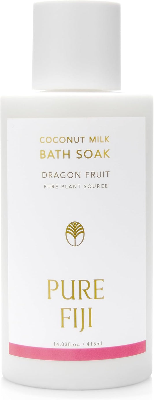 Pure Fiji Coconut Milk Bath Soak, Dragon Fruit(14oz/415ml)