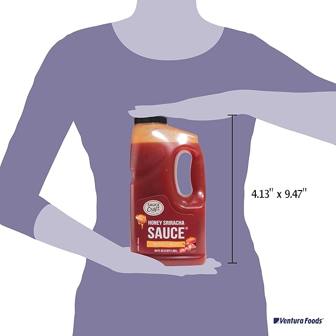 Ventura Foods LLC SauceCraft Honey Sriracha Sauce, Versatile, Globally Inspired Food Service Dipping Sauce Elevates Your Menu with Sweet Heat and Trend-Forward Flavor, 0.5 Gallon