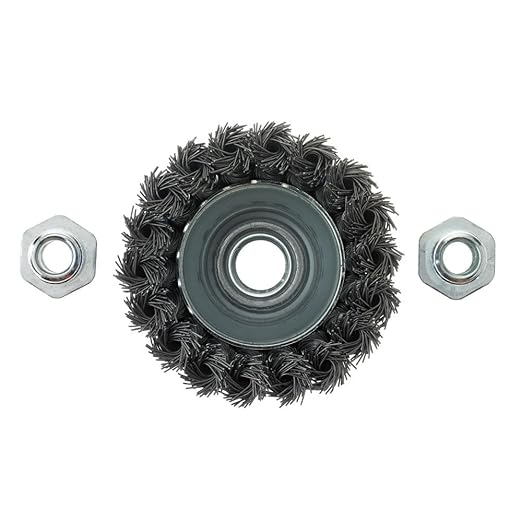 Mercer Industries 189010 - 2-3/4" x 5/8"-11 Knot Cup Brush, .020 Carbon Steel Wire (with metric adapters)
