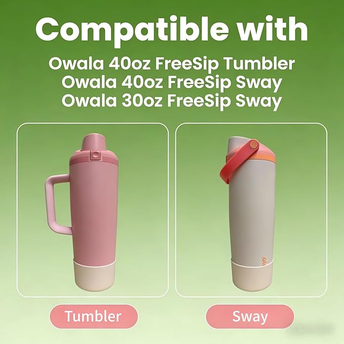 Silicone Boots Compatible with Owala 30oz & 40oz FreeSip Sway Bottles – Non-Slip, Scratch-Resistant Protective Sleeve