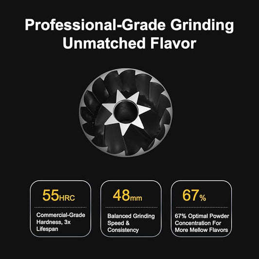 V4 Manual Coffee Grinder with Full Aluminum Alloy Body, Stainless Steel Burr for Consistent Uniform Grind,Foldable Handle, Portable Grinder for Espresso, French Press, Travel, Camping, Home